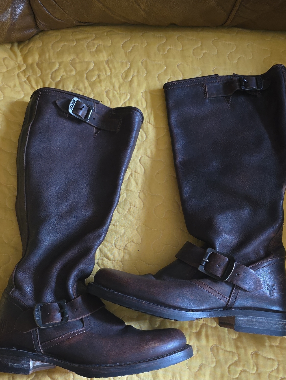 Frye Brown Leather Boot Interior Label